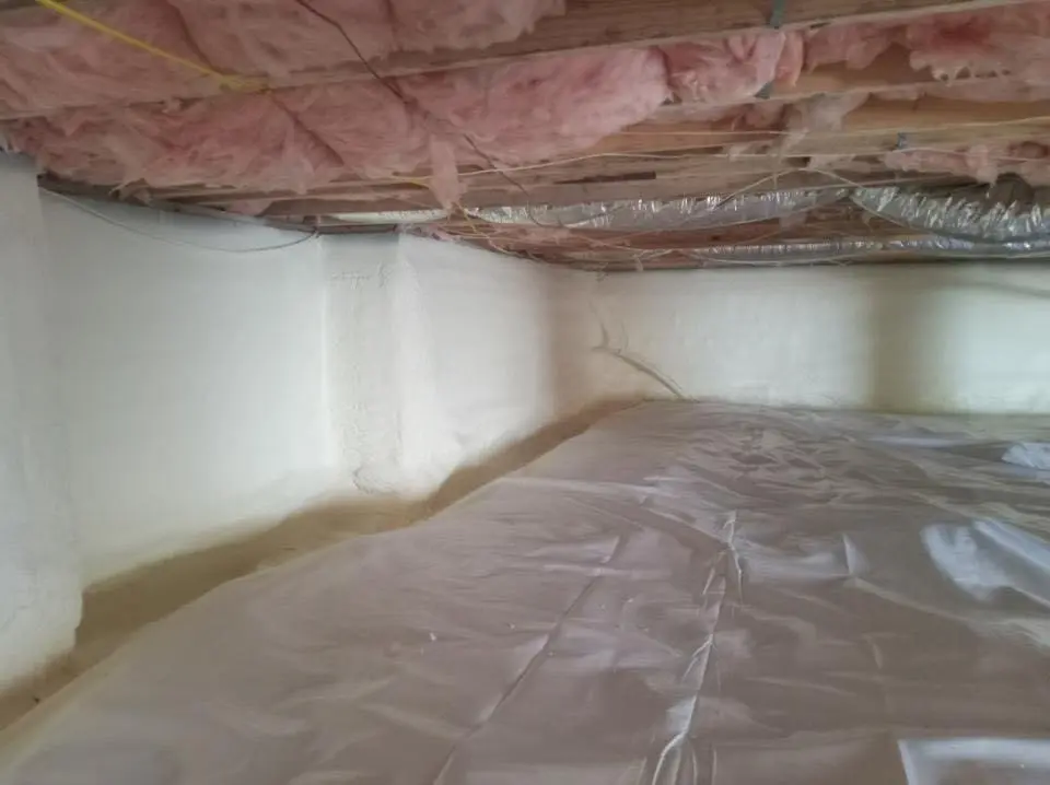 Crawl space encapsulation with closed-cell spray foam for Attic Insulation in Azle