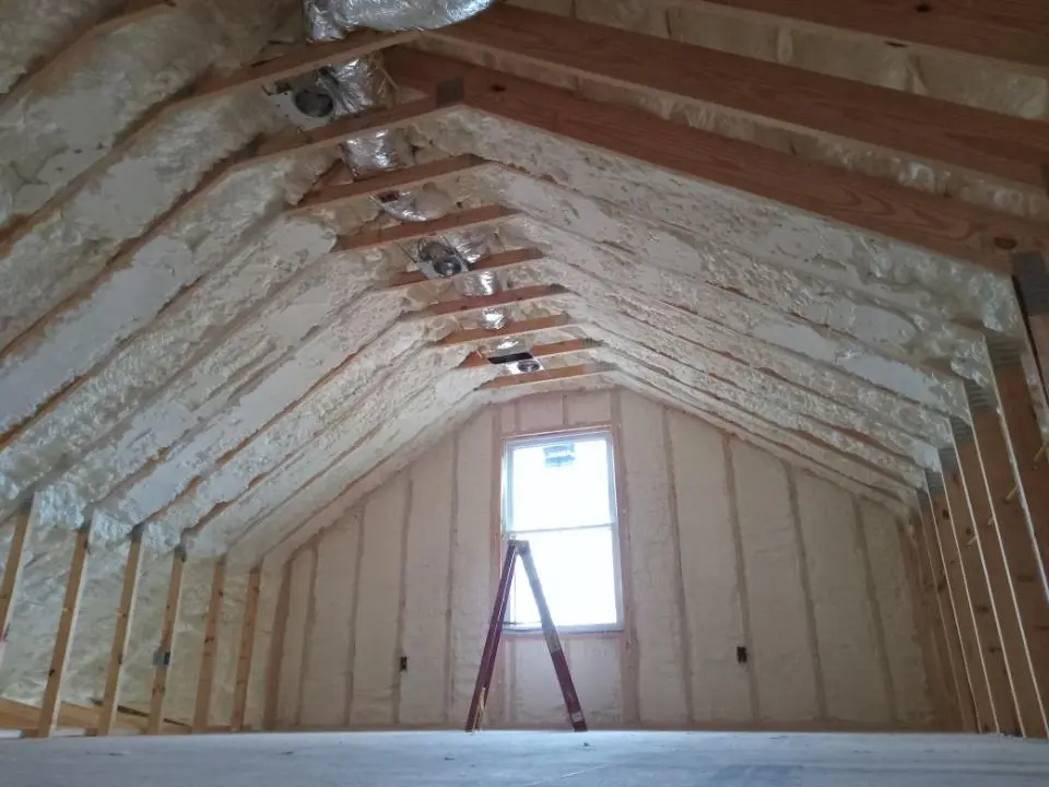 Spray foam roofing application for Crawl Space Insulation project in Azle